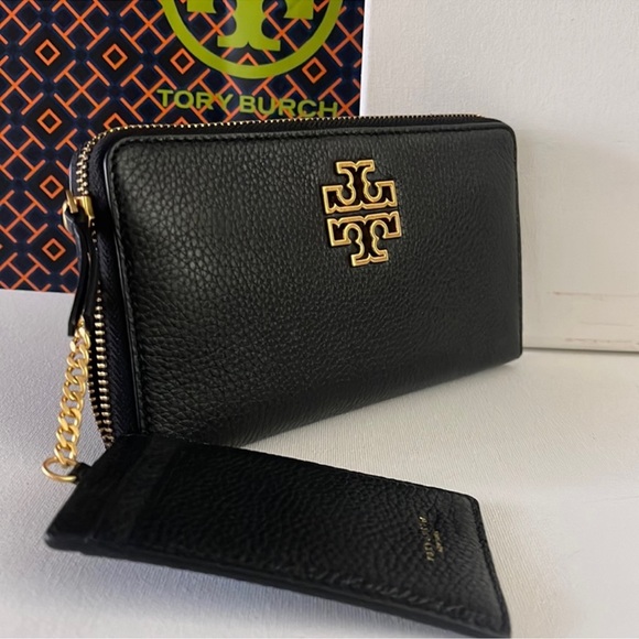 Tory Burch Britten large black wallet - Picture 2 of 14